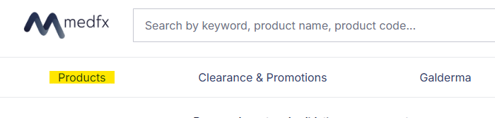 products tab