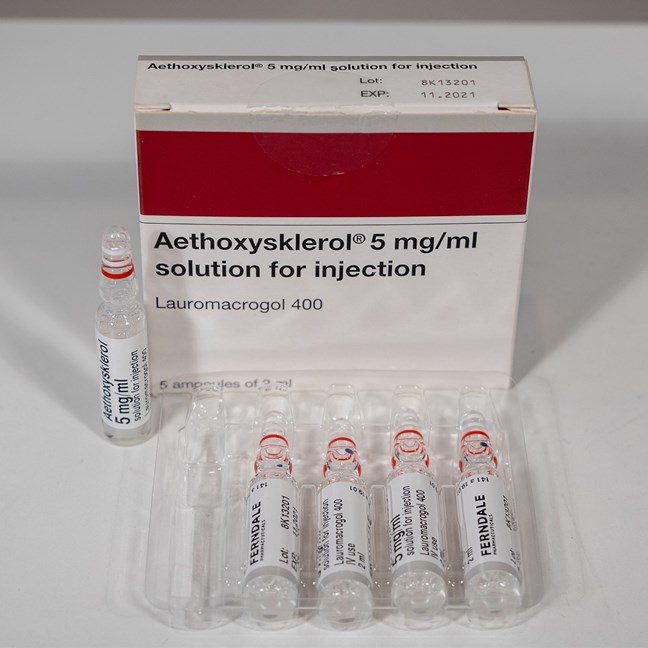 Aethoxysklerol 30mg/ml (3.0%) 2ml Amps
