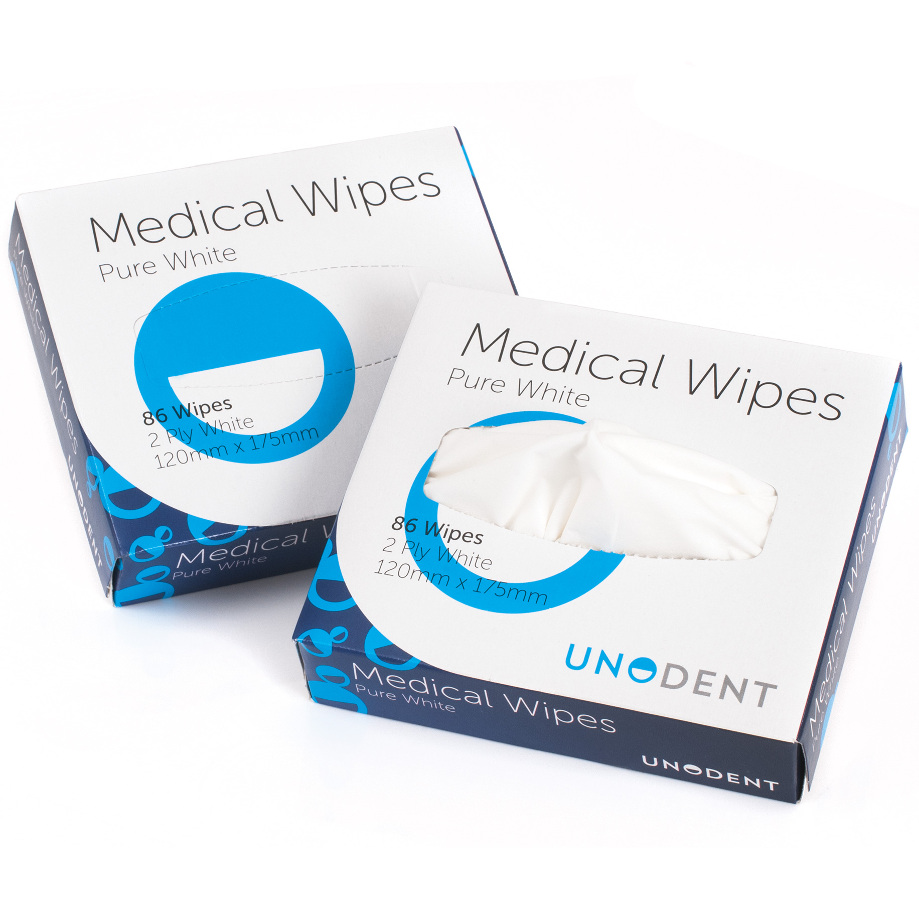 Flat Pack Tissue (Medical Wipes) 2 ply, White 