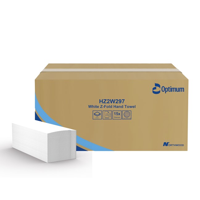 Z-Fold Hand Towels 2 Ply White Laminated