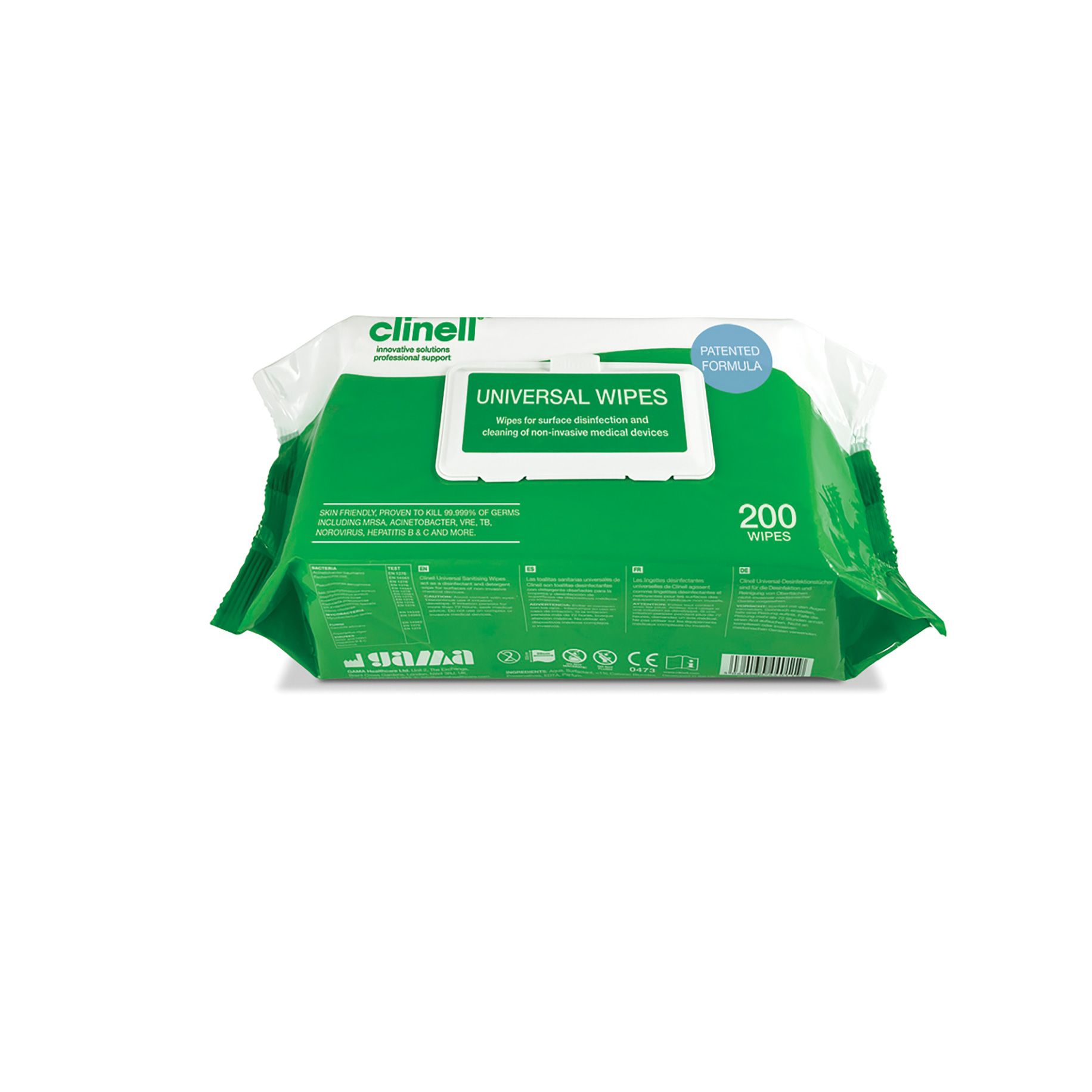 Clinell Universal Wipes (Flow Wrap) - Large, 20 x 27.5cm 