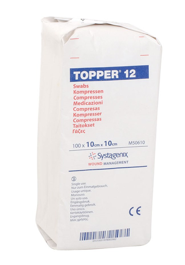 Topper 12 Swabs (Non-Sterile) 10cm x 10cm