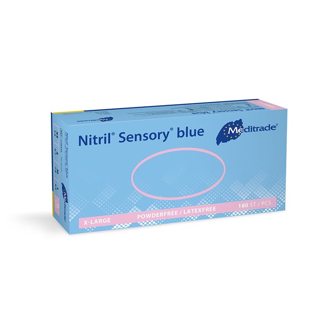 Nitril Sensory Blue Nitrile Examination Glove Extra Large