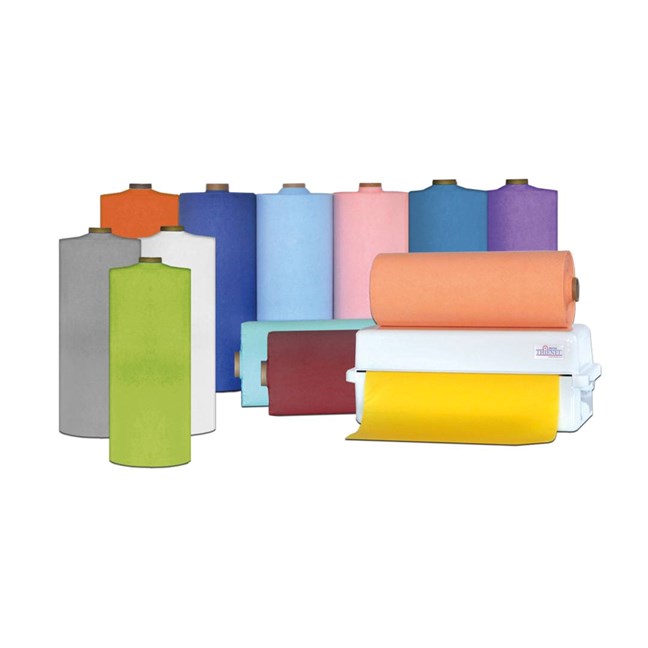 Patient Aprons - Plastic/Tissue - Light Blue