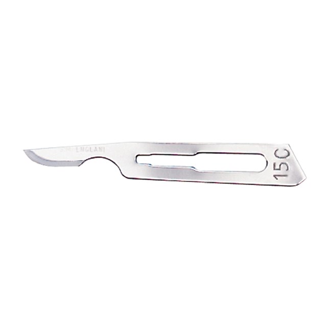 Scalpel Blades - Red, Sterile, Carbon Steel No. 15C (0221)