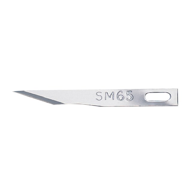 Scalpel Blades - Red, Sterile, Stainless Steel, Fine No. SM65 (5905)