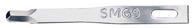 Scalpel Blades - Red, Sterile, Stainless Steel, Fine No. SM69