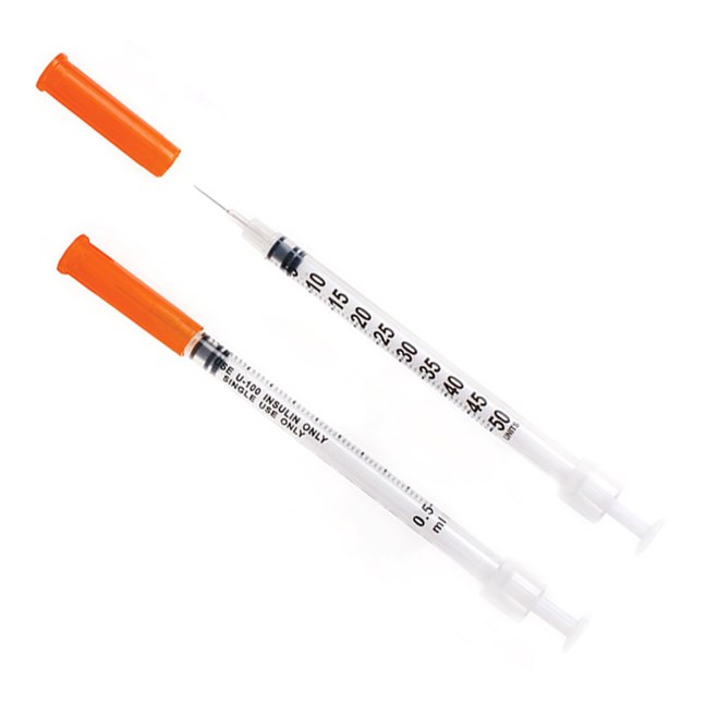 Sterile Insulin Syringes With Needles 0.5ml - 30G x 8mm